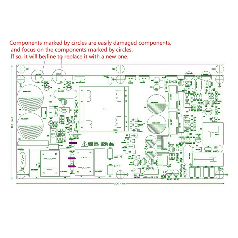B34B-1000W Class D Power Amplifier Board Mono Power Amp Board With Switching Power Supply