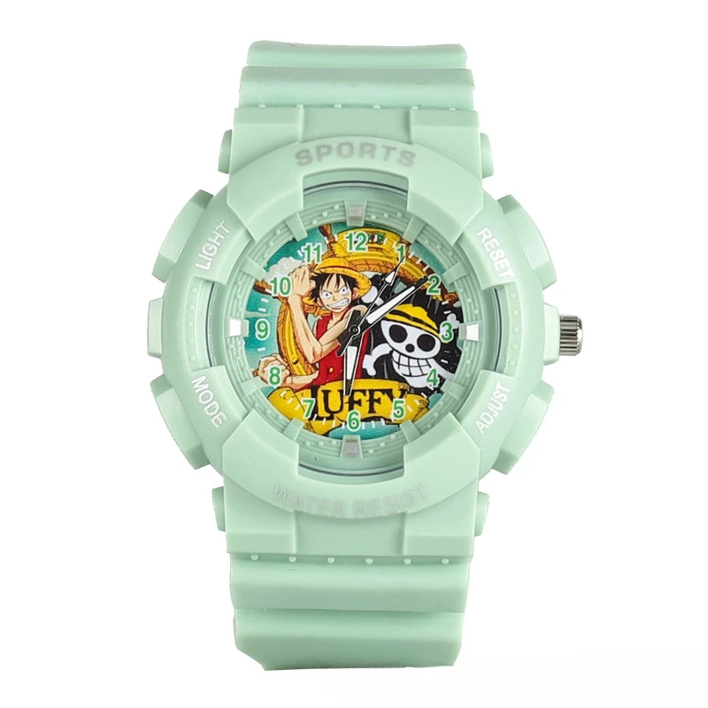 One Piece sportwijzer quartz horloge mode elektronisch kinderhorloge outdoor kleurblokkerend horloge