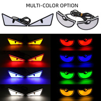 2Pcs Motorcycle Led Demon Eye Light Semicircle/Triangle Eye Turn Signal Light Dynamic Tail Lamp Mini Car Decoration Lights