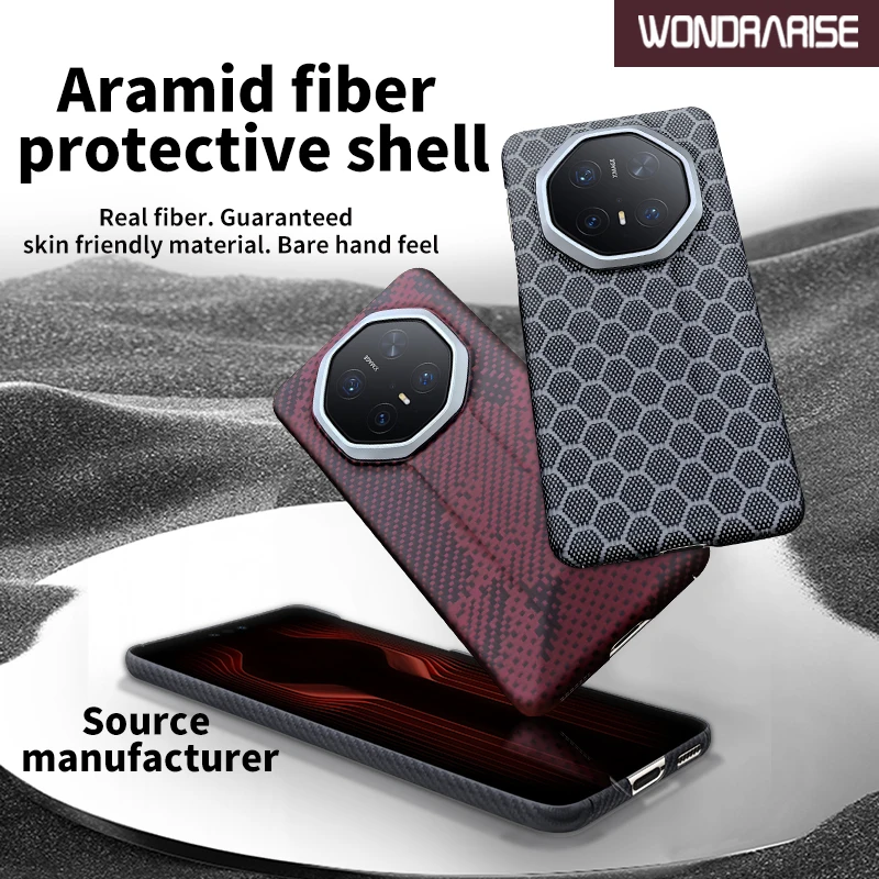 WONDRARISE Luxury Ulltra Slim Lu Aramid Fiber Case for Huawei Mate 70RS - Lightweight Durable Shockproof with Stylish Patterns