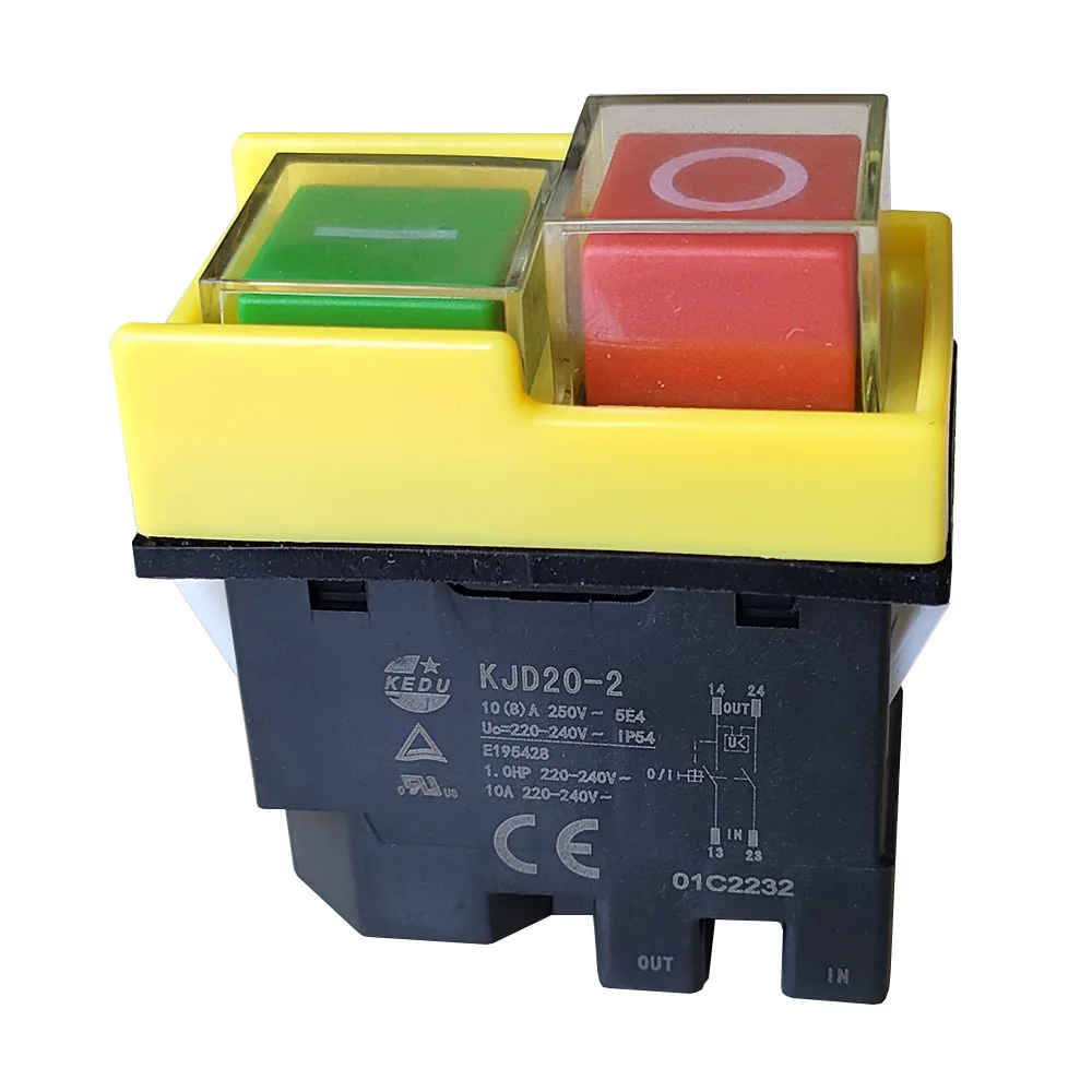 Kedu-interruptor de Botão Impermeável Corte de Energia Proteção sob Tensão 108 ca 120v 250v Kjd202