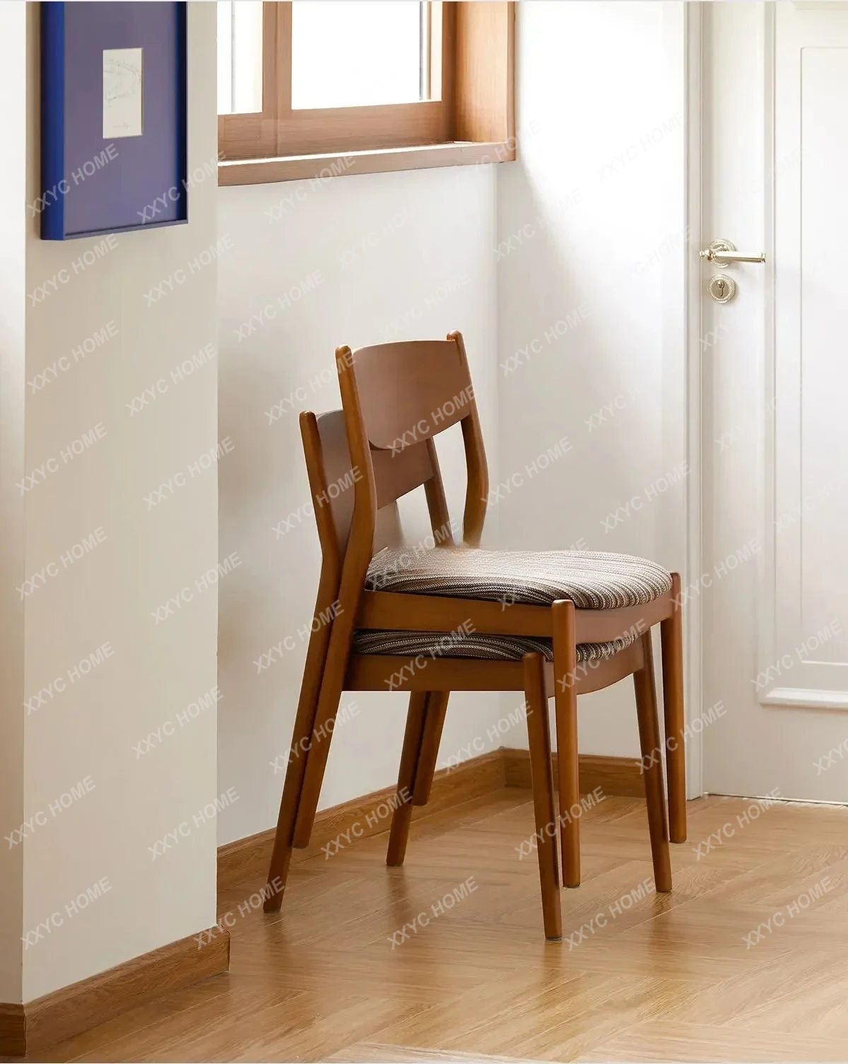 A Medieval Style Household Stackable Dining Chair Back Chair Simple Household Dining Table And Chairs