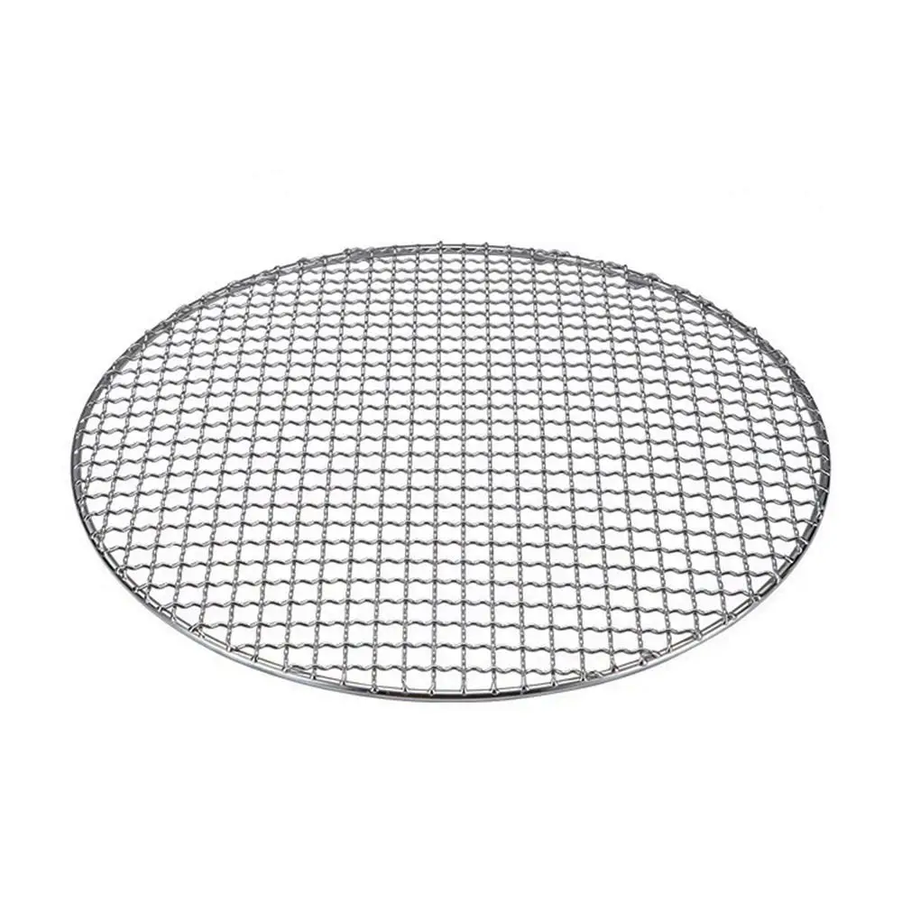 New Iron Grill Racks Round Nonstick Grill Net Reusable Barbecue Net