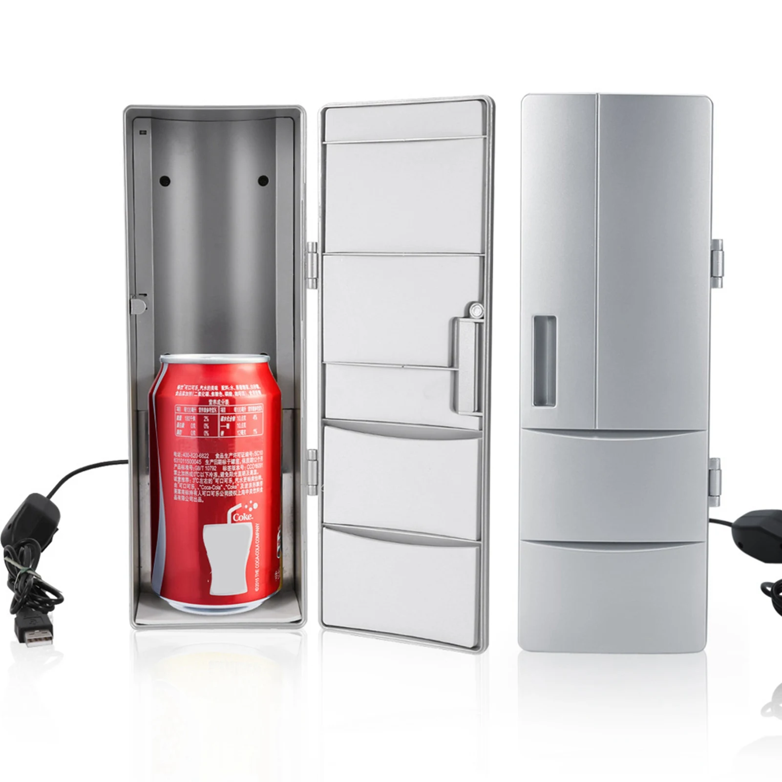 

Refrigerator Mini Usb Fridge Freezer Cans Drink Beer Cooler Warmer Travel Refrigerator Icebox Car Office Use Portable