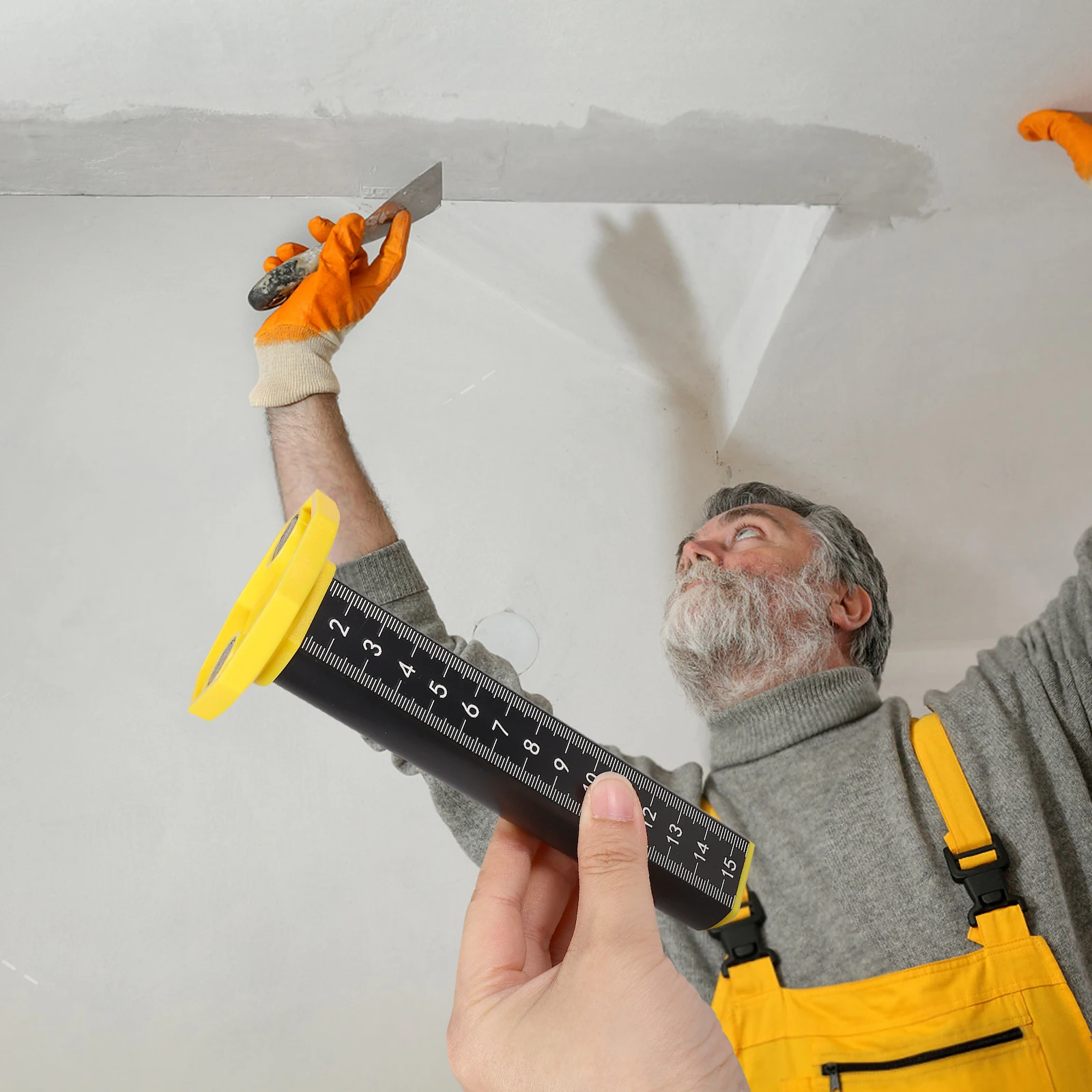

Tiling Leveling Magnetic Ruler Scale for Wall Tile Contour Gauge Painting Tools Plastering Equipment