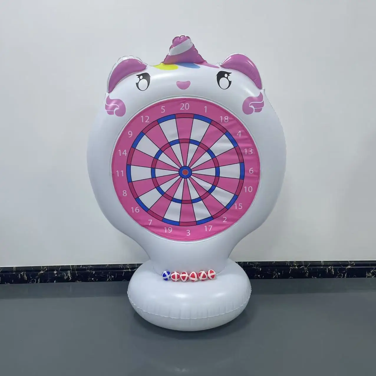 Opblaasbare Eenhoorn Gooien Spel Doel Kleverige Dart Outdoor Tuin Zwembad Kinderen Grappig Speelgoed Eenhoorn Verjaardagsfeestje Decor