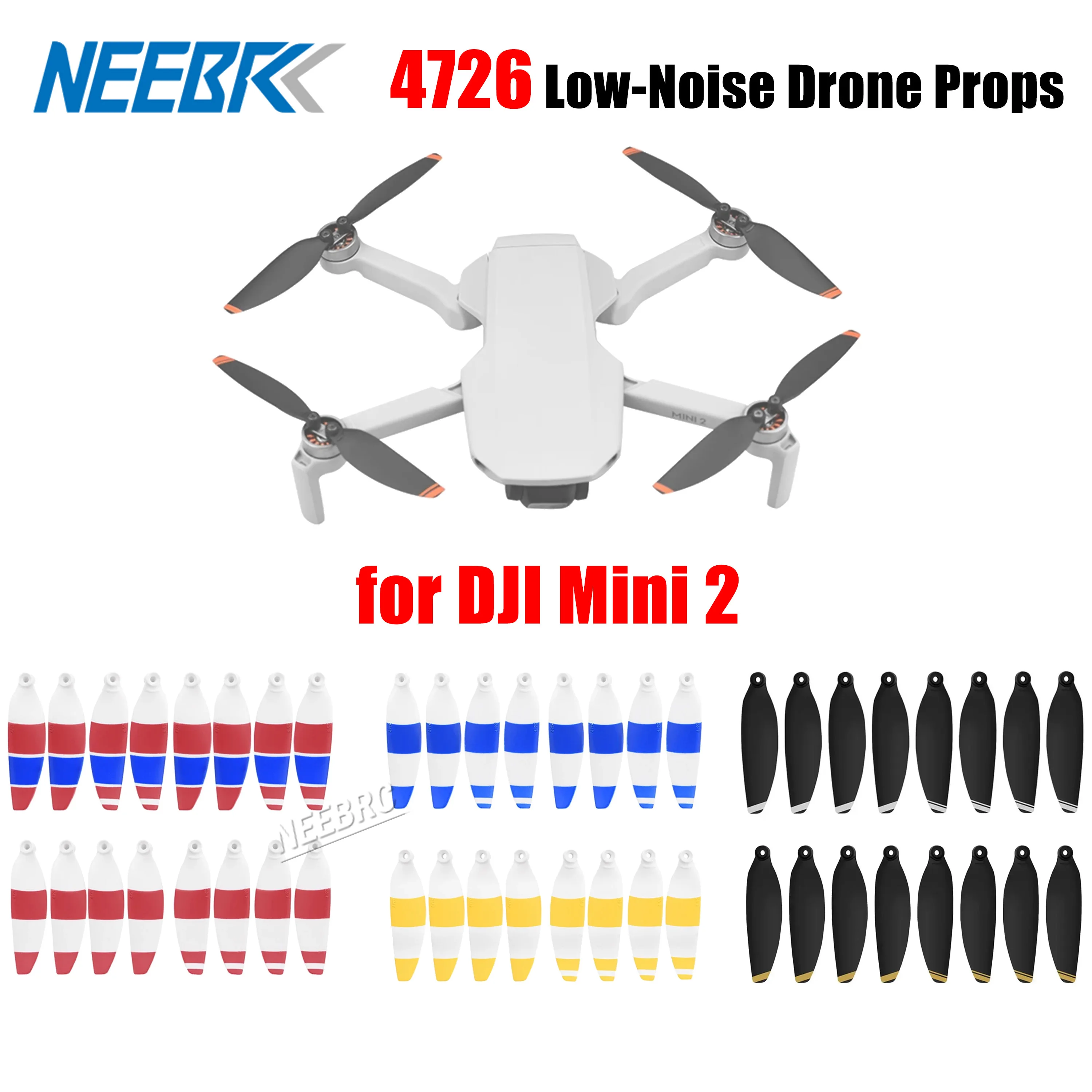 8 szt. śmigieł 4726FM o niskim poziomie hałasu do drona DJI Mini 2/SE/2 SE 4K RC Racing Quadcopter, zamienne akcesoria