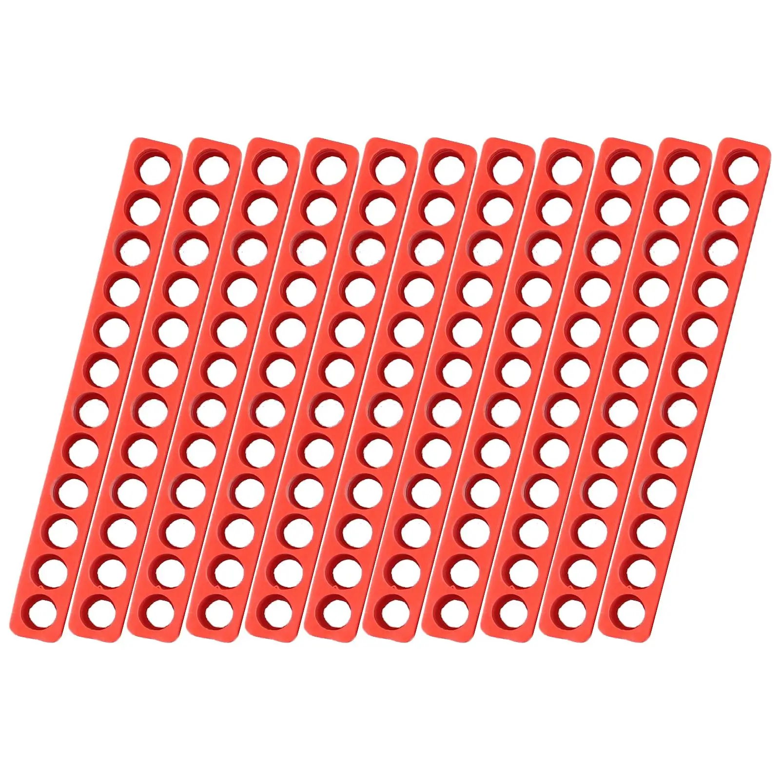 14 Inch Hex Shank Screwdriver Bit Holder Plastic Storage Stand 10 Pieces with 12 Holes for Tool Storage and Easy Sorting