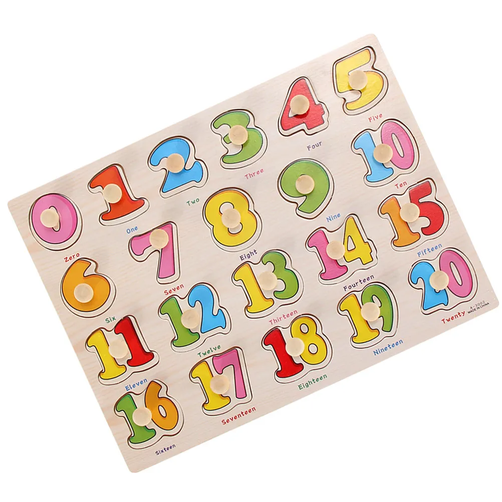 

Wooden Numbers For Kids Learning Colorful Educational Game Fine Motor Skill Development For Baby Wooden Puzzle Board