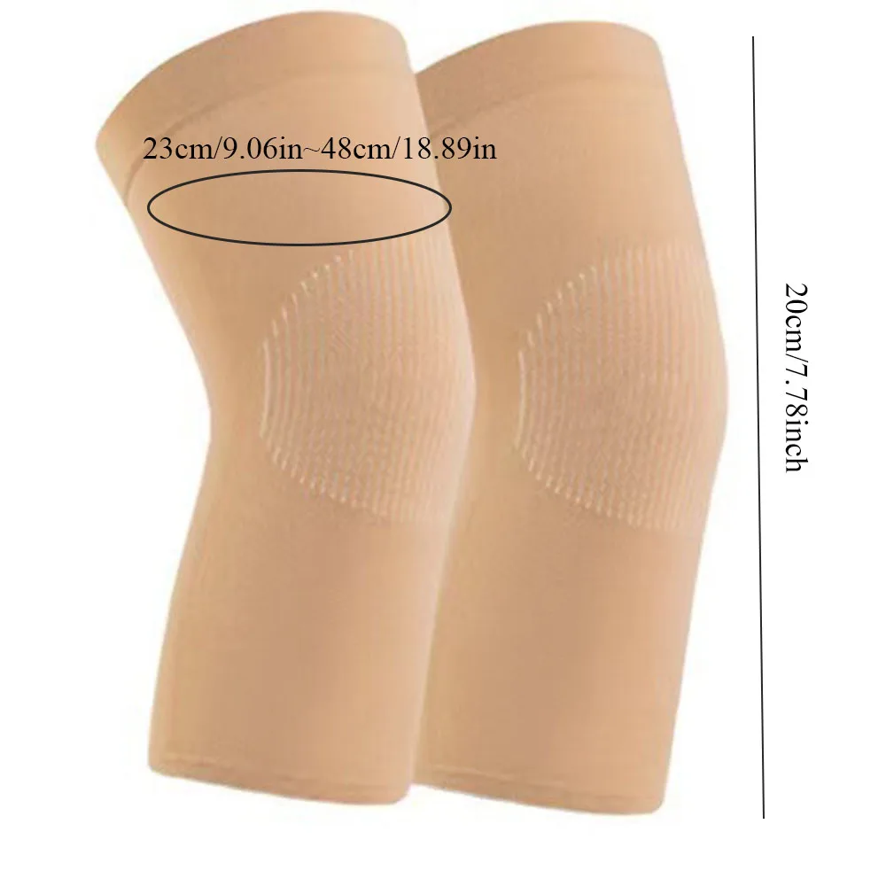 1 Pair Warm Knee Pads Knee Sleeve For Women Men High Elastic Non-slip Summer Air-conditioning Windproof Knee Warmer Leg Sleeves