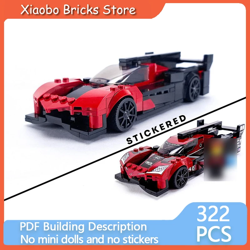 City Car Speed Champion Model MOC Building Bricks Sportscar ARX-06 Modular Technology Gifts Holiday Assemble Children Toys Suit