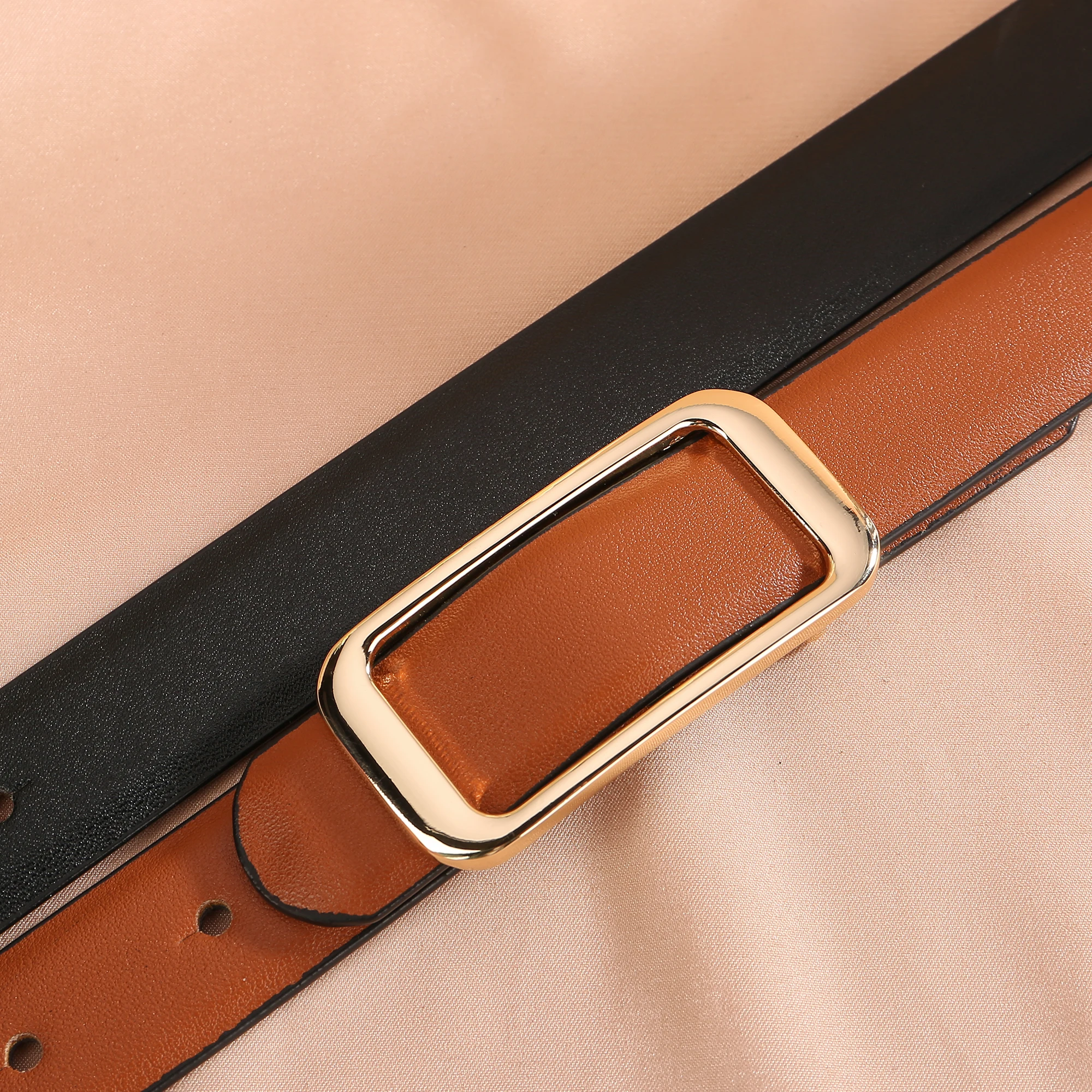 2025 New Luxury Brand Double sided Belt Width 23mm Fashion Designer Dress Jeans Women's Belt