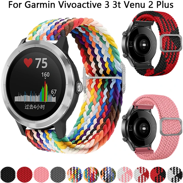 20 22mm New Elastic Nylon Band For Garmin Vivoactive 3 Music 4 Venu Sq 2 Sports Watch Strap Loop For Forerunner 245 645 55 158 AliExpress