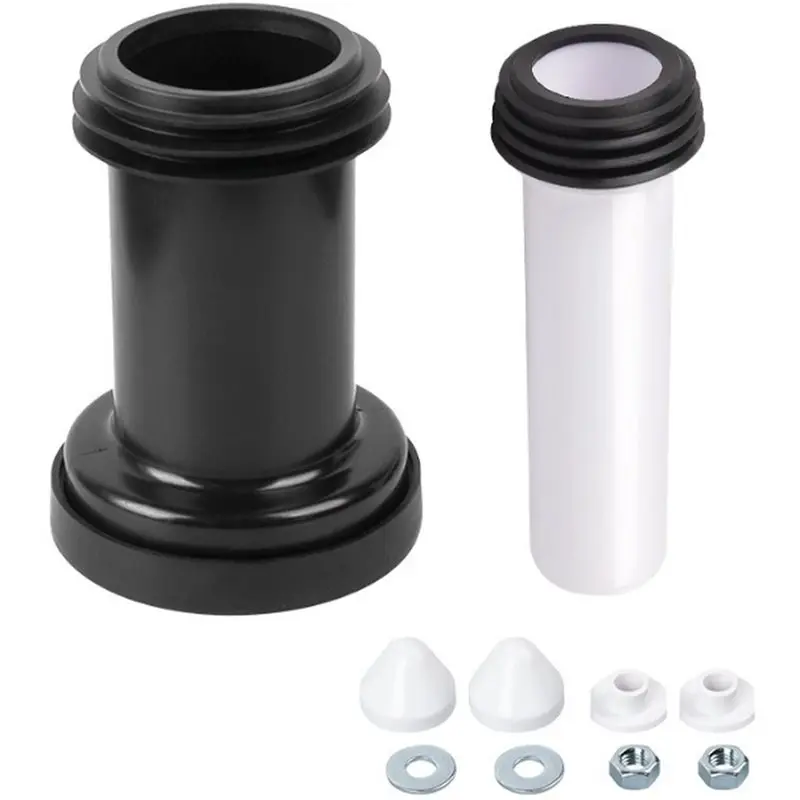 ABJO-For Geberit Duofix Wall Hung WC Frame Pan Connection Pipe In PE/PP Material And Satin Chrome Cover