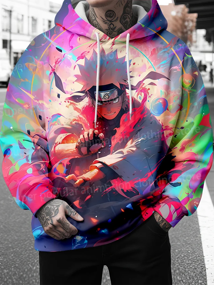 

2025 New Hot Sale Anime Naruto Sasuke Kakashi 3DPrint Plus Size Hooded Men Women Hoodies Harajuku Sweatshirt Pullover