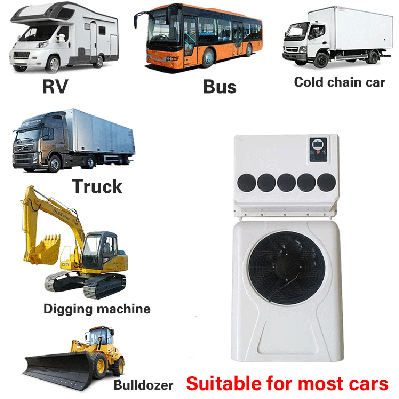 

Treeligo Universal 12V 24V Electric Car Parking Air Conditioning Split Air Conditioner 10500BTU For Trunk Excavators Harvesters