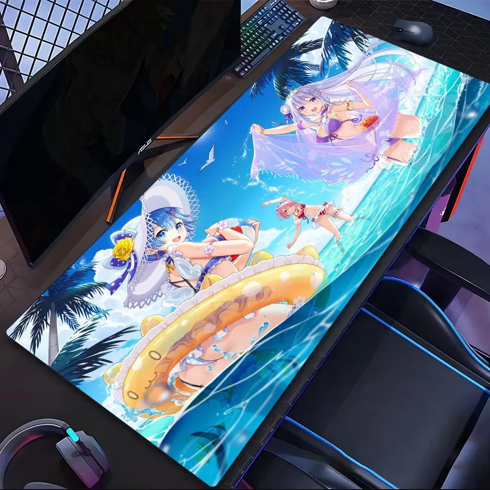 

Re Life In A Different World From Zero Emilia Mouse Pad Tablet Laptop xl desktop mouse mat cute HD printing Gaming keyboard pad