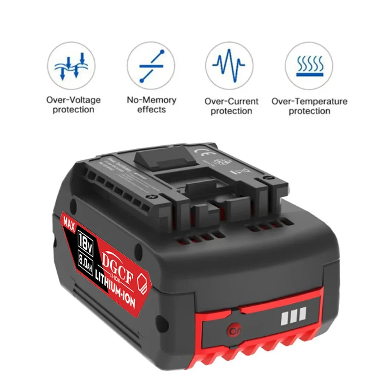 Imagem -04 - Bateria Profissional do Lítio-íon Recarregável de Capacidade Elevada Gba Gsr Bat609 Gba 18v 12ah 18v 10ah