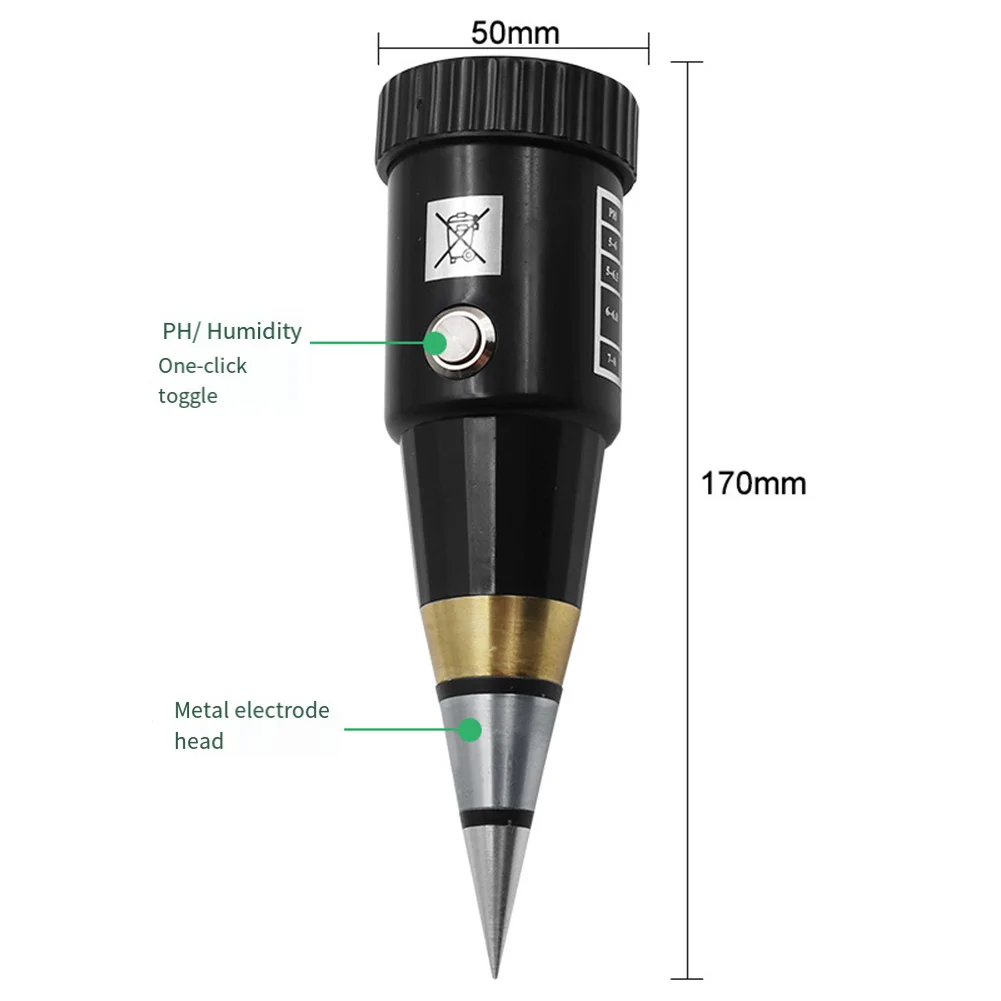 Водонепроницаемый тестер pH почвы Надежный гигрометр для точного измерения уровня влаги и pH в различных условиях