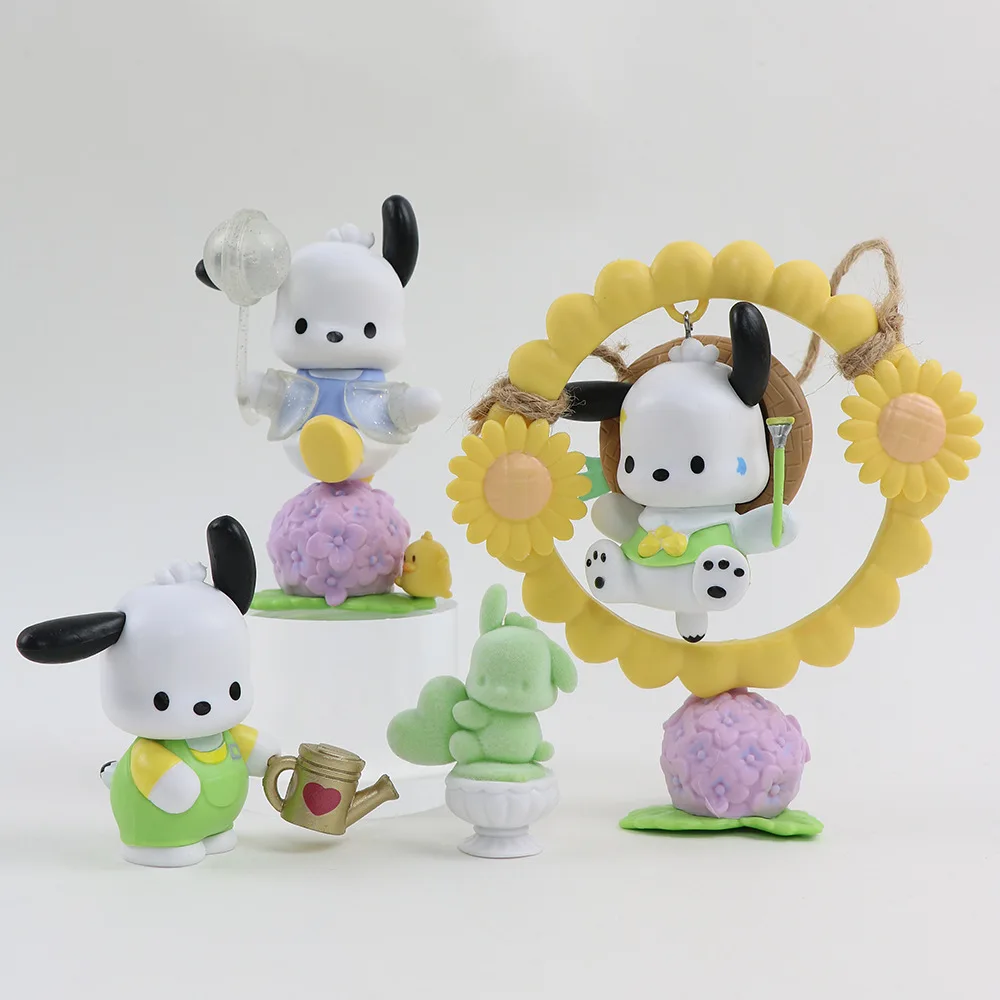 

Pochacco Garden Series слепая коробка игрушки мультяшный щенок модные фигурки Коллекционные персонажи ручные модели настольные украшения подарки