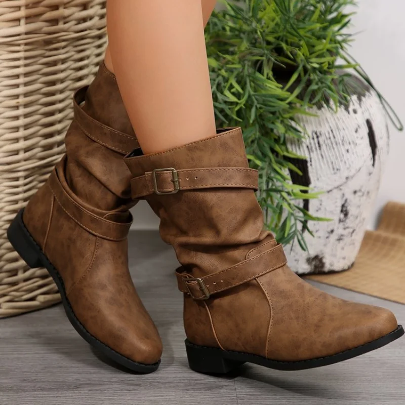 Botas altas hasta el muslo para mujer, zapatos cómodos de diseñador para caminar al aire libre, moda de primavera y otoño, novedad de 2024