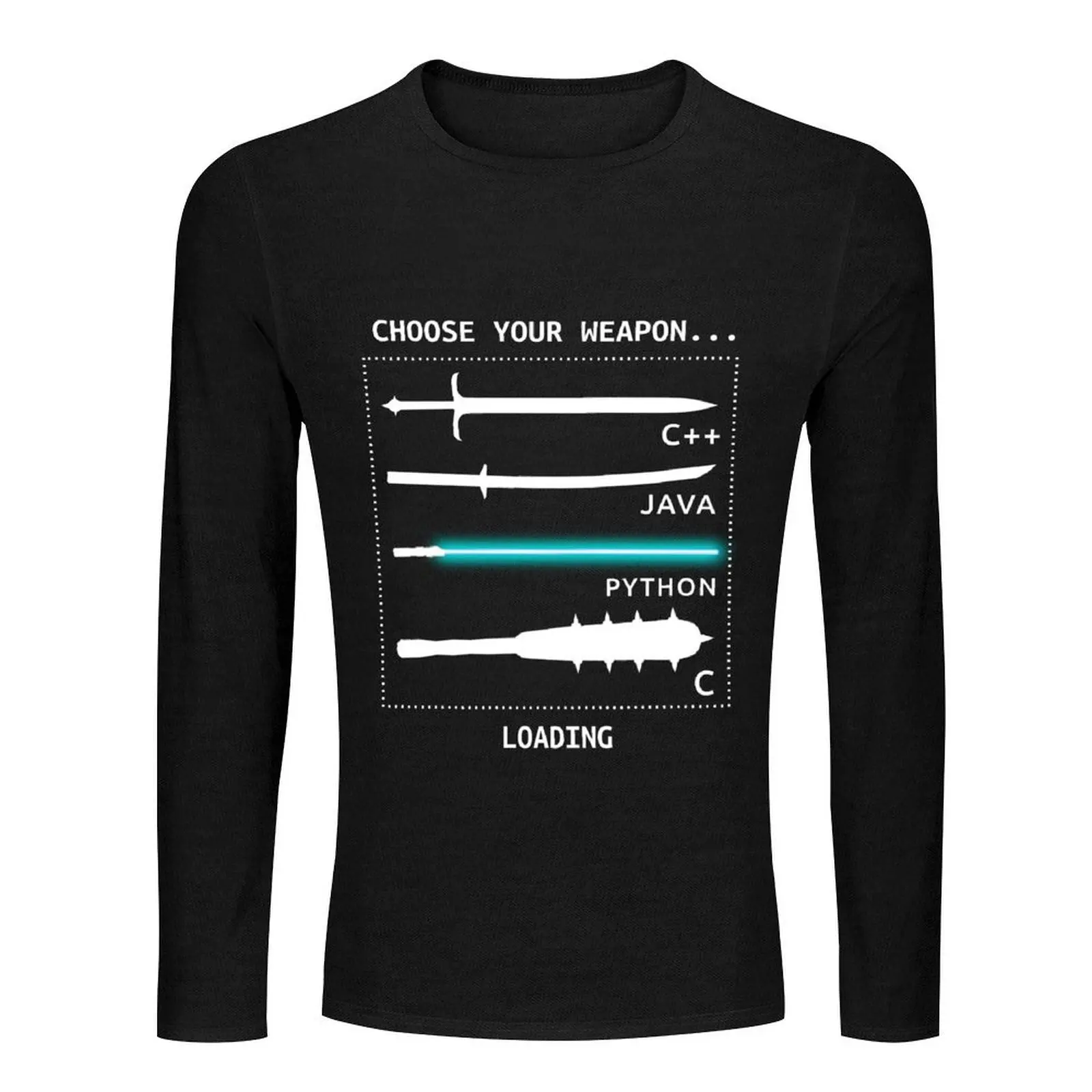 Funny Computer Science Shirt-Java C++ Python C Programmer Weapons for Women Men Long T-Shirt tops mens clothes