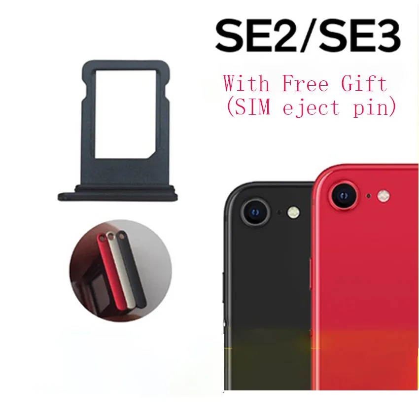 SIM Card Tray for iPhone 7 8 SE2 SE3 X Reader Connector Socket Holder Slot Replacement Parts