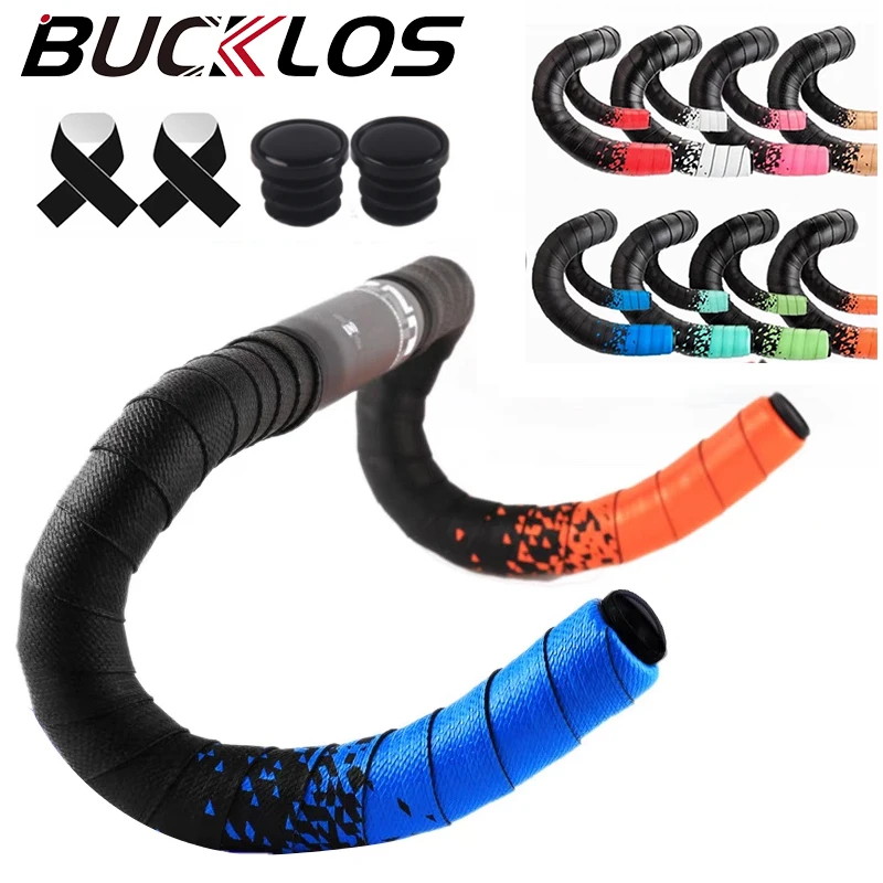 

Лента для шоссейного велосипеда BUCKLOS, ленты для руля велосипеда, мягкая антивибрационная лента из ЭВА/ПУ для скоростного велоспорта, прочный ремешок для руля