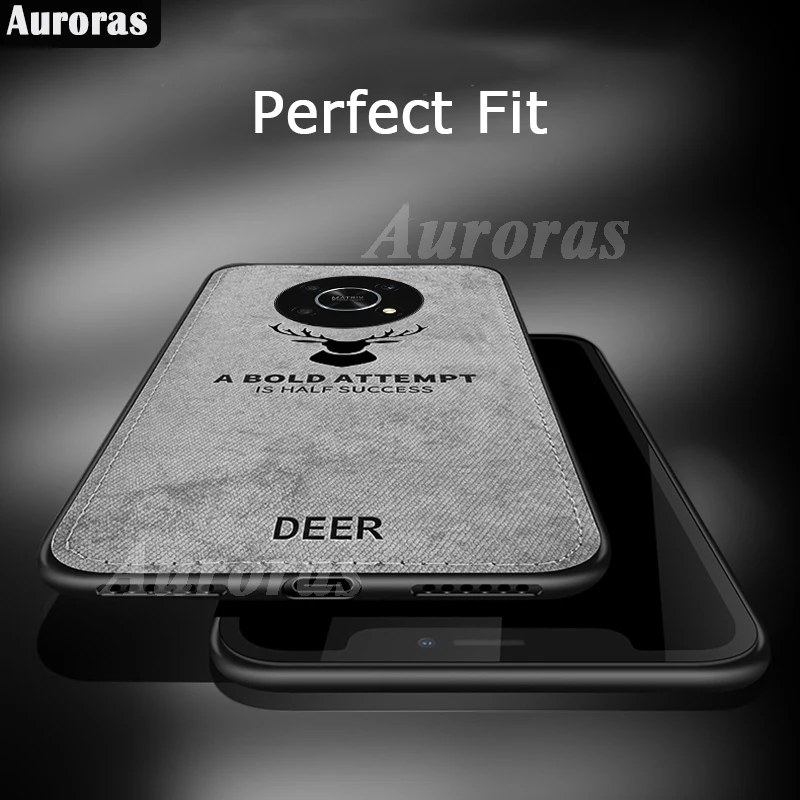 Auroras For Honor X8 X9 4G 5G Case Luxuy Brand Cloth Texture Elk Back Deer Cloth Soft Cases For Honor X7 Cover