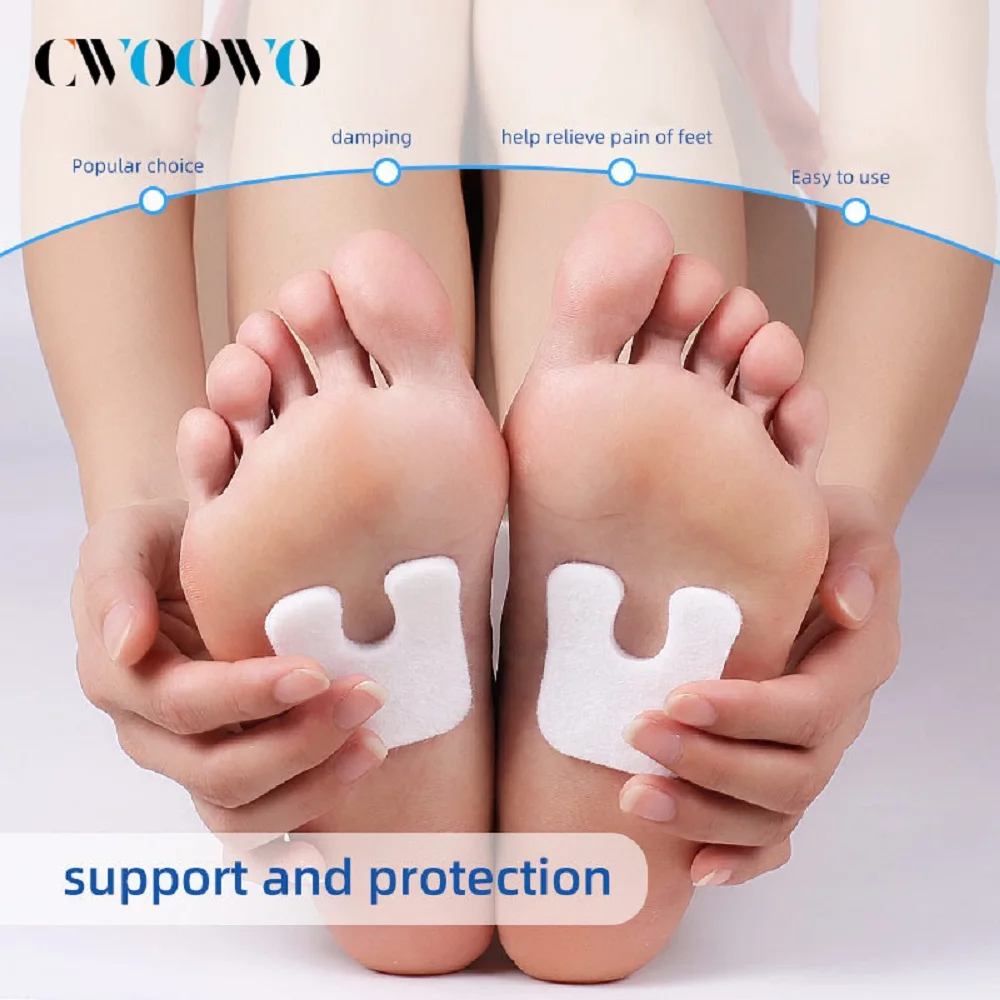 10Pairs U-Shaped Felt Callus Pads Protect Calluses Foot Pads Pain Plantar Wart Pads Medical Bunion Pad Callus Cushions Thick