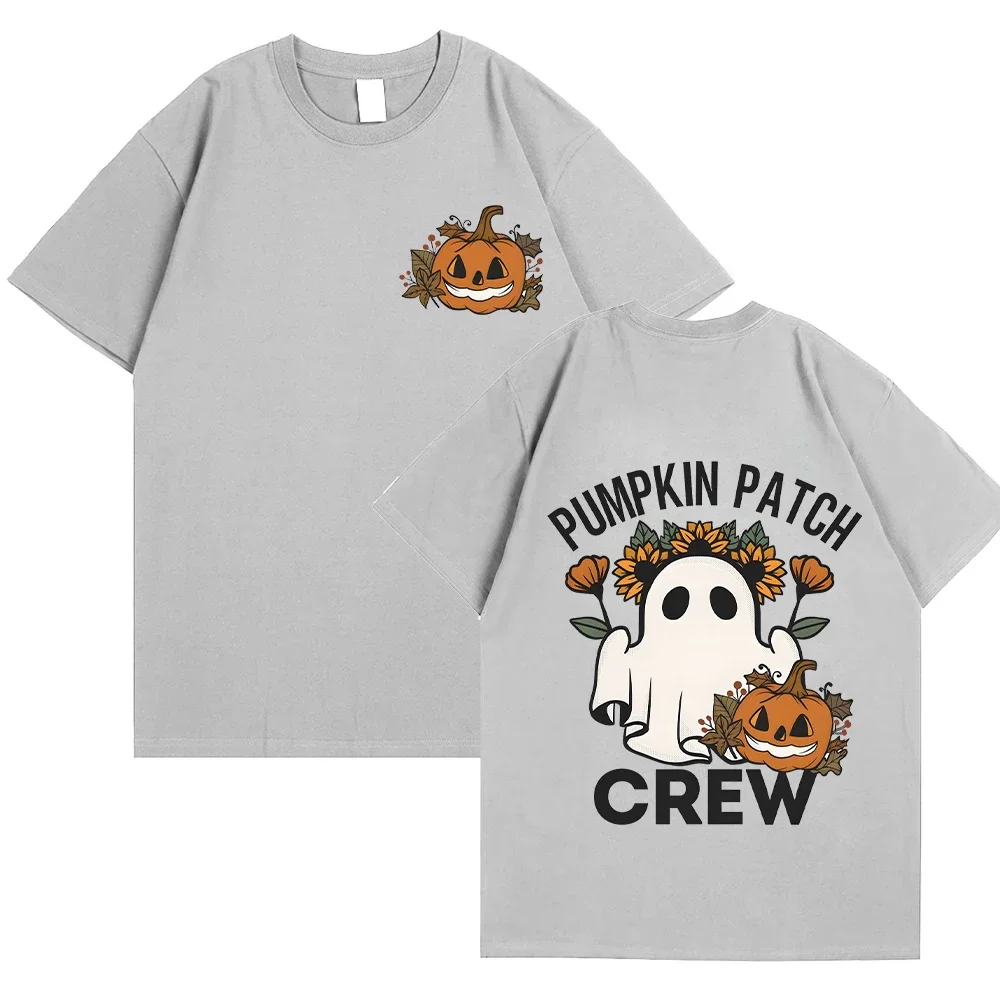 Pumpkin Patch Women T-Shirt Funny Halloween Crew Cute Boo Graphic Y2k Tops Kobieca odzież estetyczna Harajuku Koszulki z krótkim rękawem