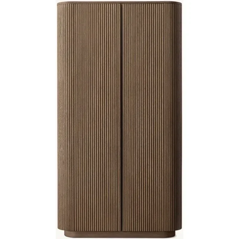 Modern simple light luxury American rural retro home double door wardrobe home dining side cabinet