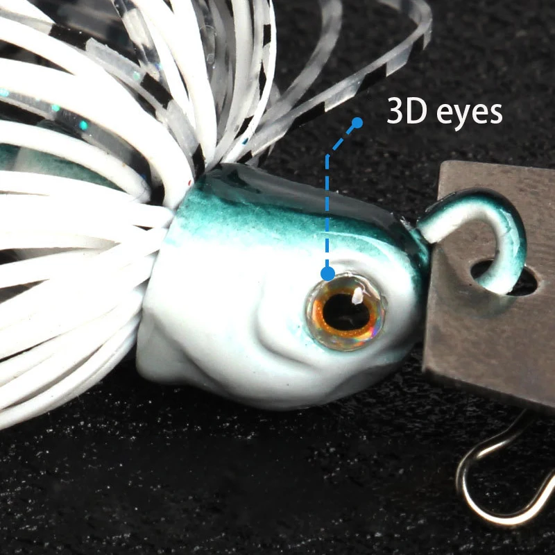 1pc12g Rubber Jig Head Weedless Jig Jigging Hook Fishing Lures Jigging Lure With Weed Guard For Sea Bass