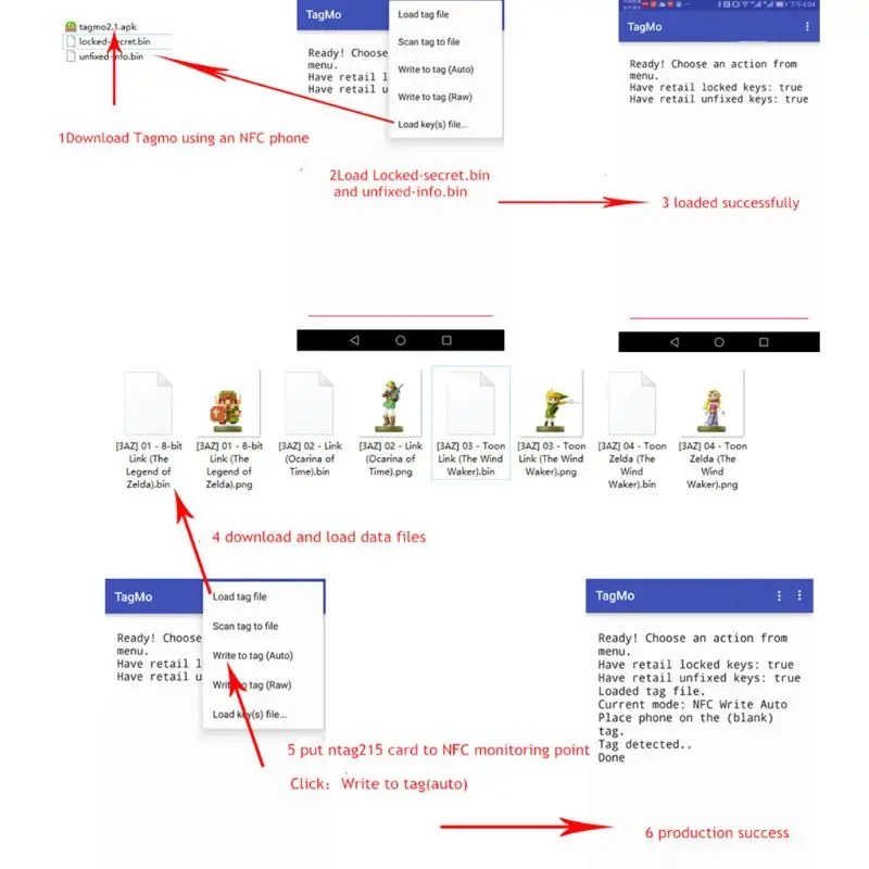 B95C NTAG 215 Tags Branco para Card Reescritas 540 Bytes para 3DS Systems 10