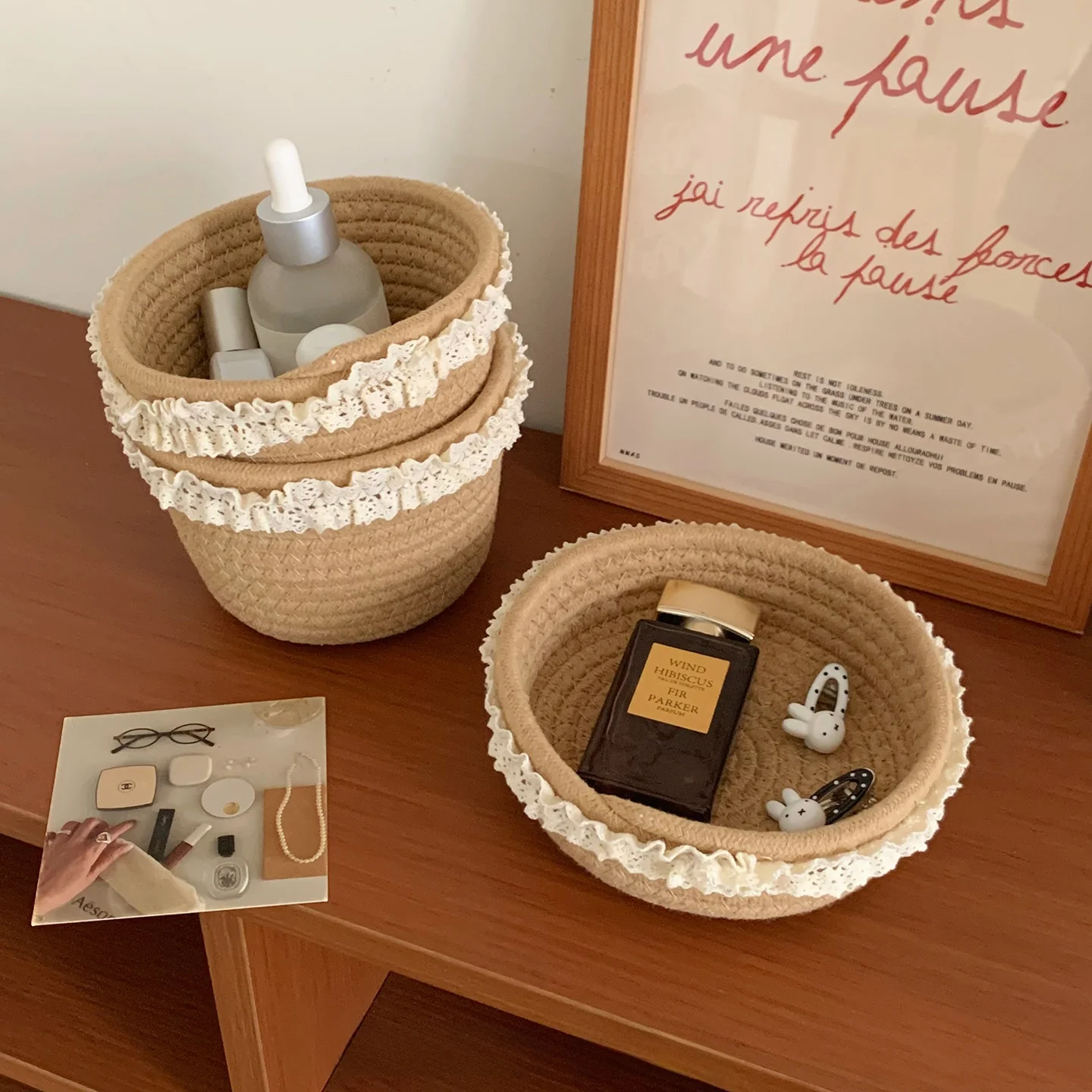 cute-crocheted-cotton-thread-storage-basket-for-home-entrance-miscellaneous-items-keys-storage-basket-lovely-woven-basket