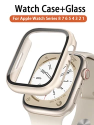 Case For Apple Watch Band 44mm 40mm 42mm 38mm  45mm 41mm 40mm 44mm Screen Protector PC Bumper iWatch Series 9 8 7 6 SE 5 4 case