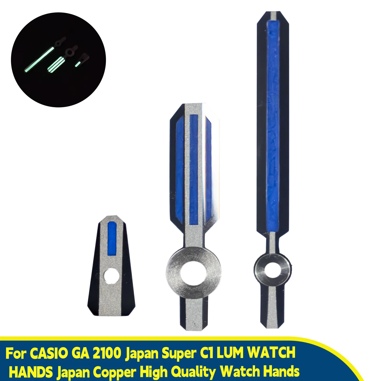 Premium Offshore Style Watch Pointer Compatible with CASIO GA2100 GA 2110 Watch Hands C1 Japan Lume Metal Copper Watch Mod view 5