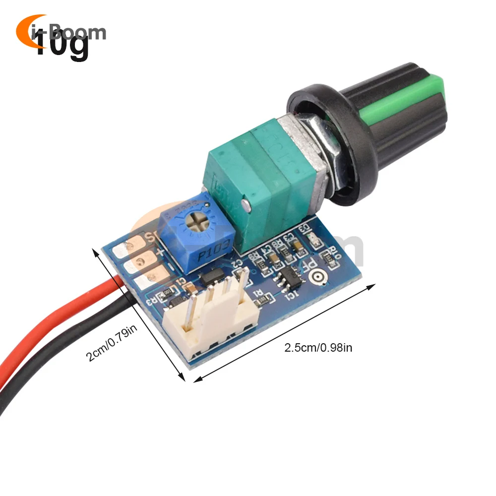 DC 12V Motor Speed Controller PWM Speed Adjustable Switch 4-Wire Speed Control Module for RV Camper Vent Fan