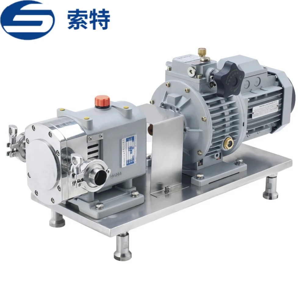 Food Grade Stainless Steel 304L/316L Sanitary Rotor Pump-High Pressure Electric Motor 0-120m/H Flow Rate GMP Certified