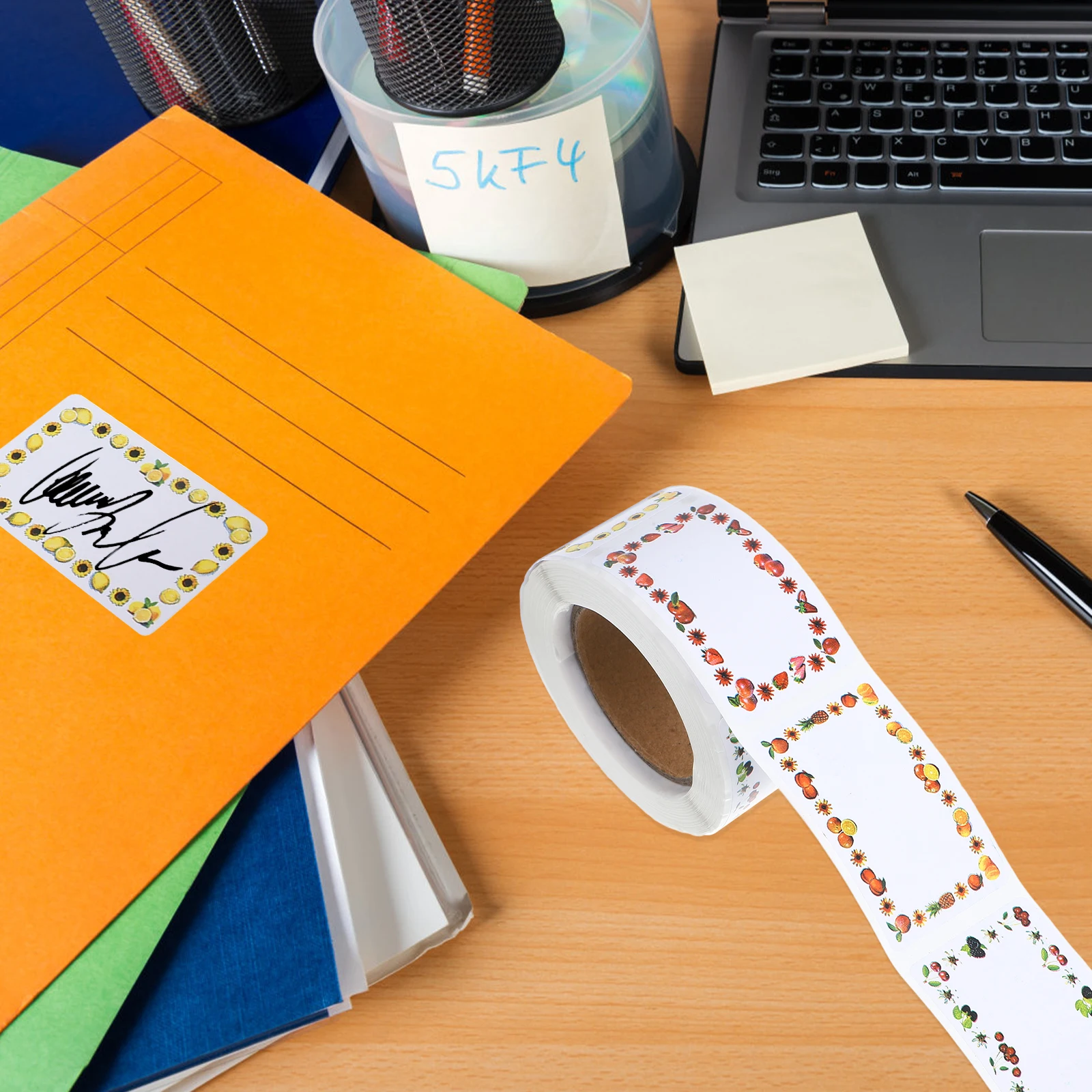 

250 шт. красочные этикетки с именами, клейкие наклейки с фруктовой каймой для детского сада, школы, классификационная этикетка с фруктовой каймой