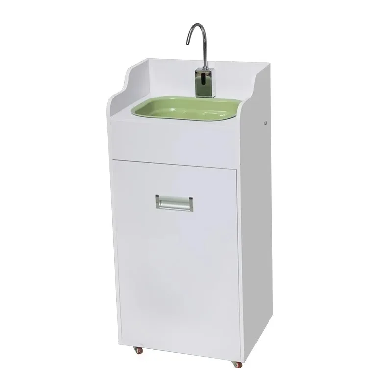 Mobile induction outdoor water storage type installation-free   contactless sink