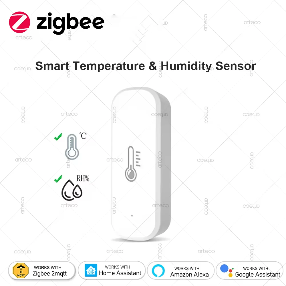 

Zigbee 3,0 умный датчик температуры и влажности, приложение, удаленный монитор, детектор, автоматизация умного дома, поддержка домашнего помощника Z2MQTT
