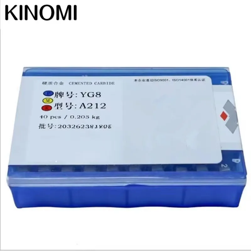 

40pcs/box A212 YT5 YW2 YW1 YT15 YT14 YG6 YG8 Welding Tips Blade Cutter Carbide Brazed Inserts Cutting Tools