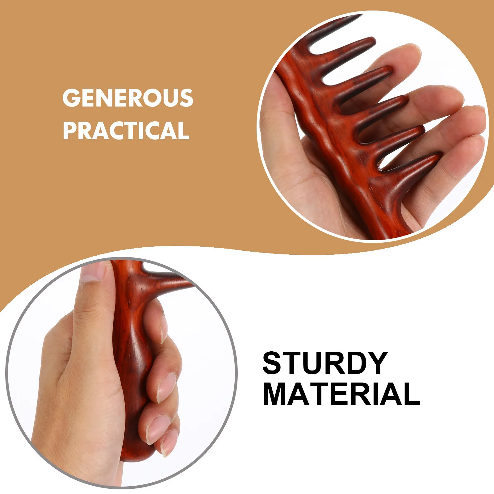 

Деревянная расческа из сандалового дерева, 1 шт., для массажа и распутывания волос, улучшает кровообращение, легкий и компактный инструмент для укладки