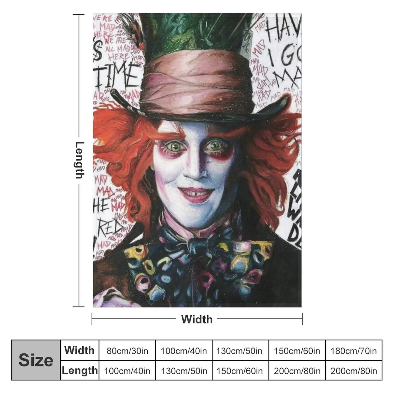 mad hatter Throw Blanket Summer Beddings Quilt Blankets