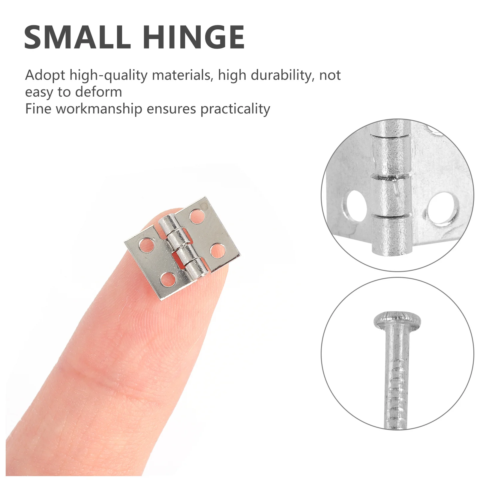 

100Pcs Mini Copper Hinges Wooden Box Hinges Polished Durable Household Cabinet Jewelry Case Accessories Furniture Parts