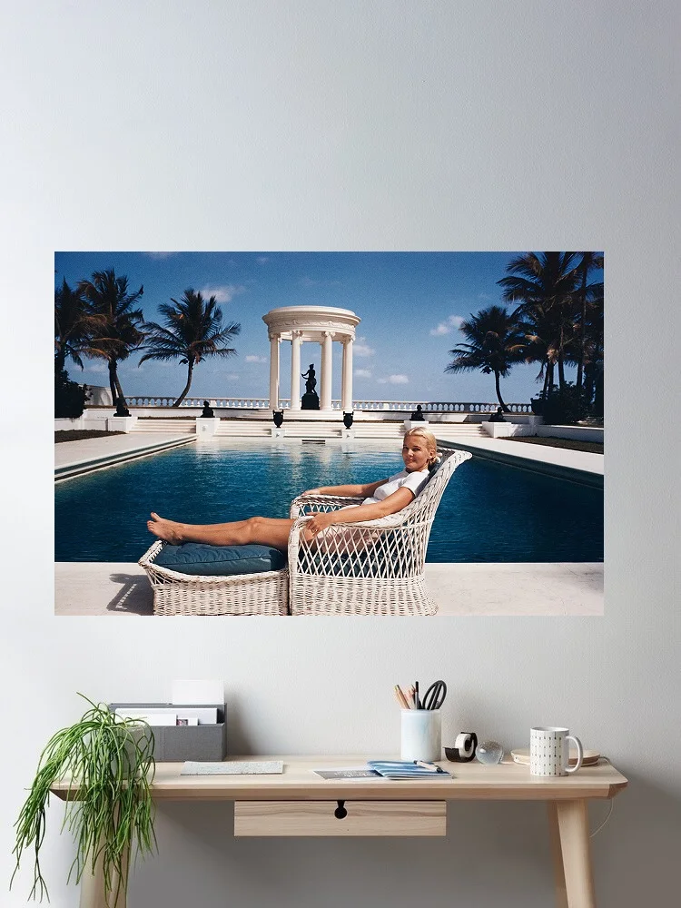 Slim Aarons 'CZ's House', Print Art Canvas Poster, Living Room, Home Wall Decor Picture