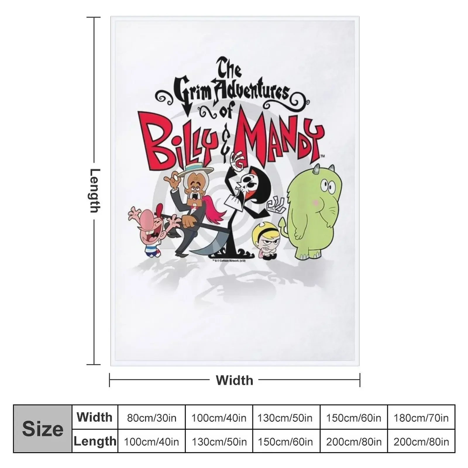 The Grim Adventures Of Billy & Mandy Group Shot T Throw Blanket Decorative Beds Large Hair Loose Flannel Winter beds Blankets