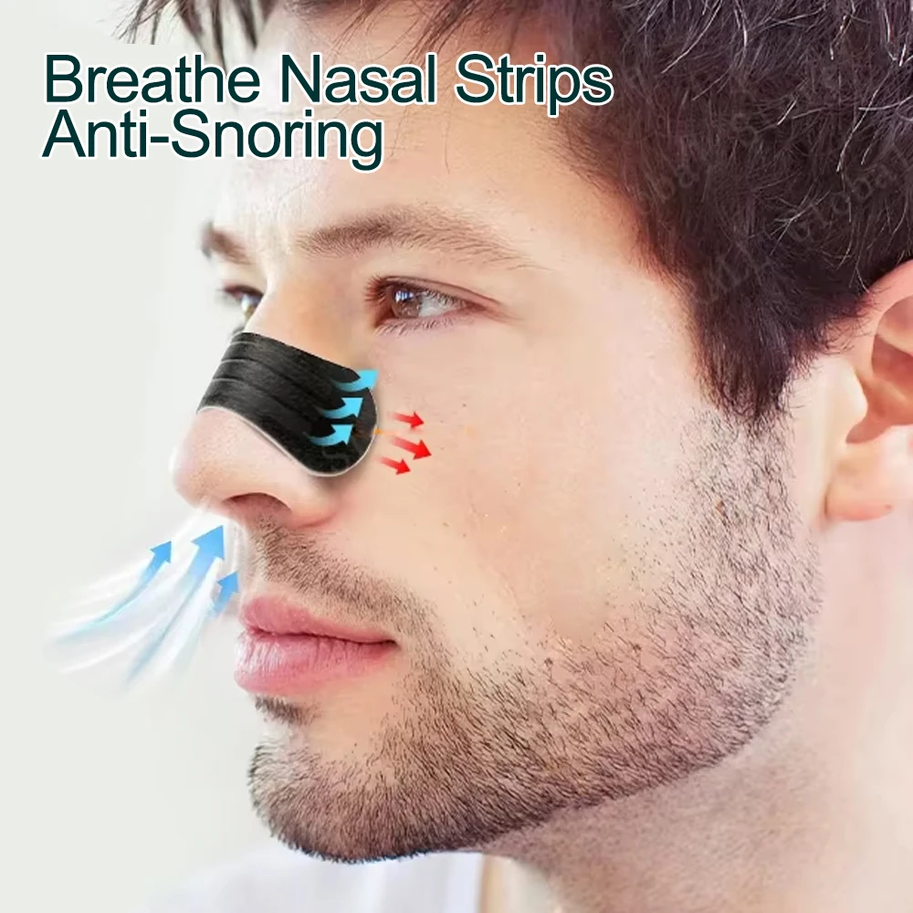 Breathe Nasal Strips Anti-Snoring Nose Patch Nose Breathing Strips Enhanced Oxygen Intake Nasal Strips Improve Sleeping Quality