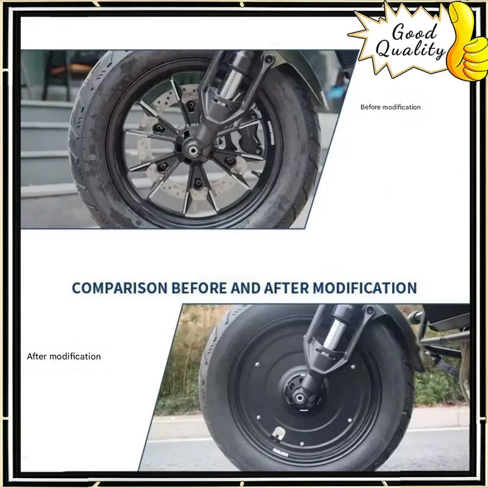 

Good Quality FOR VOGE CU525 CU-525 525CU modified closed hub cover front and rear tire ring metal decorative cover Black Warrior
